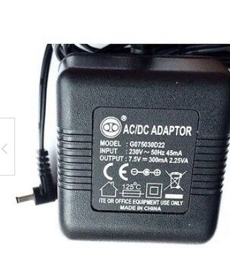 New AC/DC POWER ADAPTER G075030D22 7.5V 300mA AC ADAPTER CHARGER UK PLUG